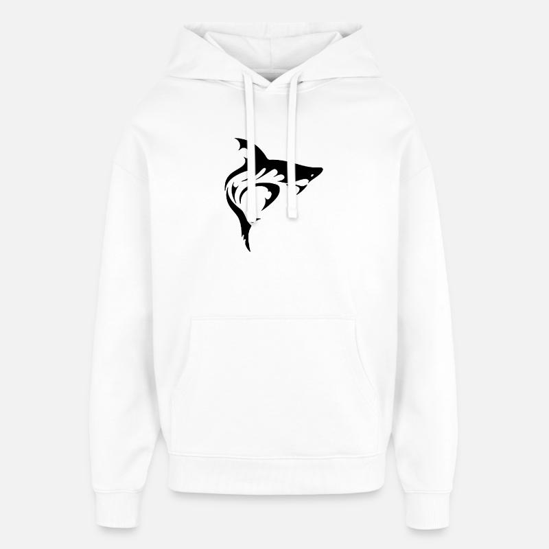 Requin - Sweat à capuche unisexe Stanley/Stella Oversized - blanc