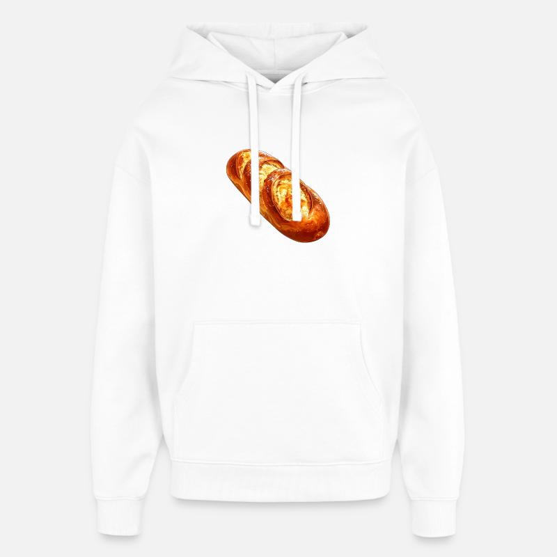 Pain ou baguette - Sweat à capuche unisexe Stanley/Stella Oversized - blanc