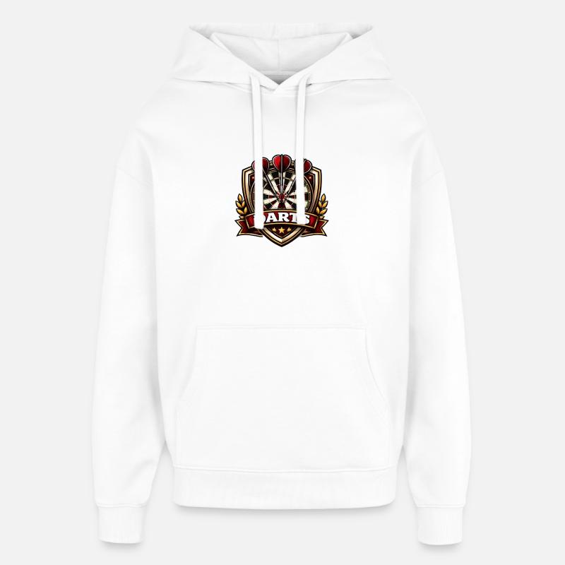 Bouclier de fléchettes - Sweat à capuche unisexe Stanley/Stella Oversized - blanc