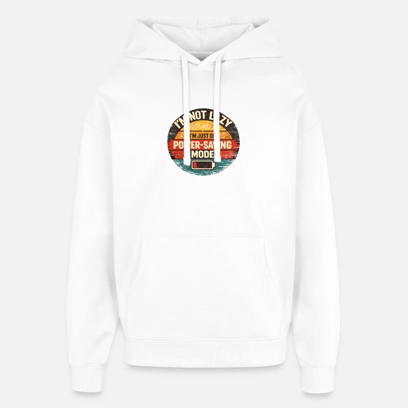 Mode économie d’énergie : déclaration - Sweat à capuche unisexe Stanley/Stella Oversized - blanc