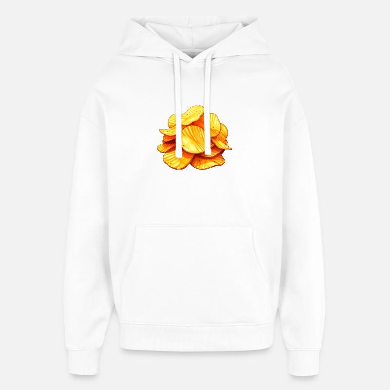 Chips - Oversized Unisex Hoodie von Stanley/Stella - Weiß