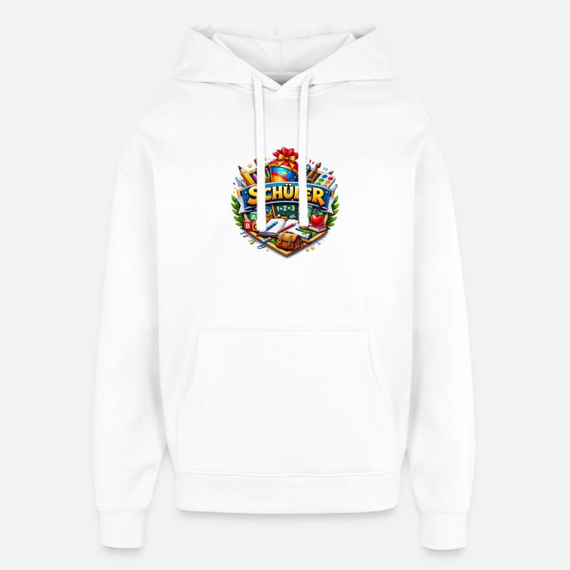 Design av Student Learning World Klistermärke - Stanley/Stella Oversized Huvtröja Unisex - vit
