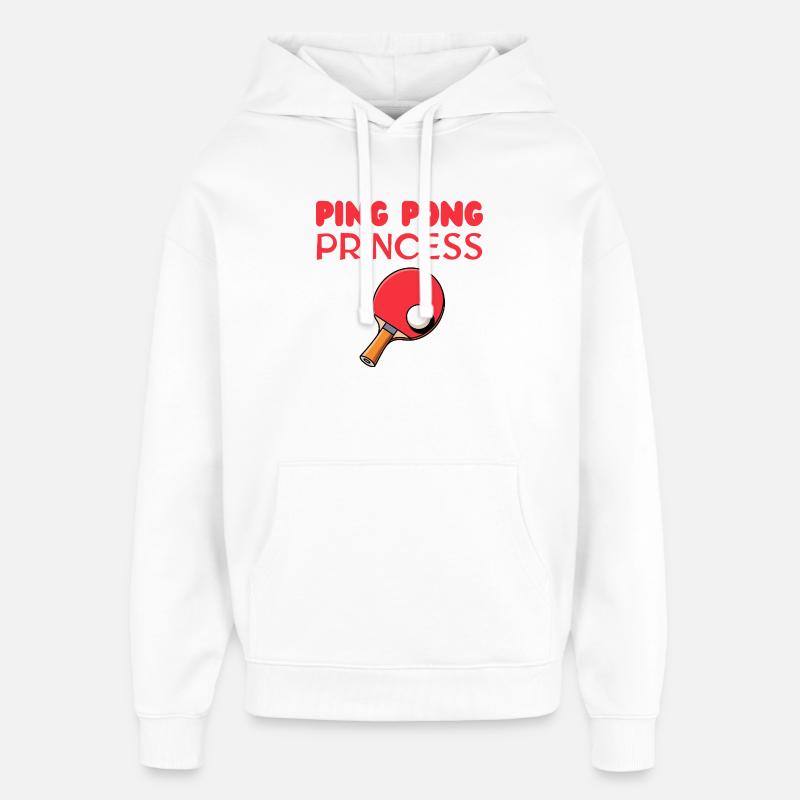 Ping Pong Princess - Sweat à capuche unisexe Stanley/Stella Oversized - blanc