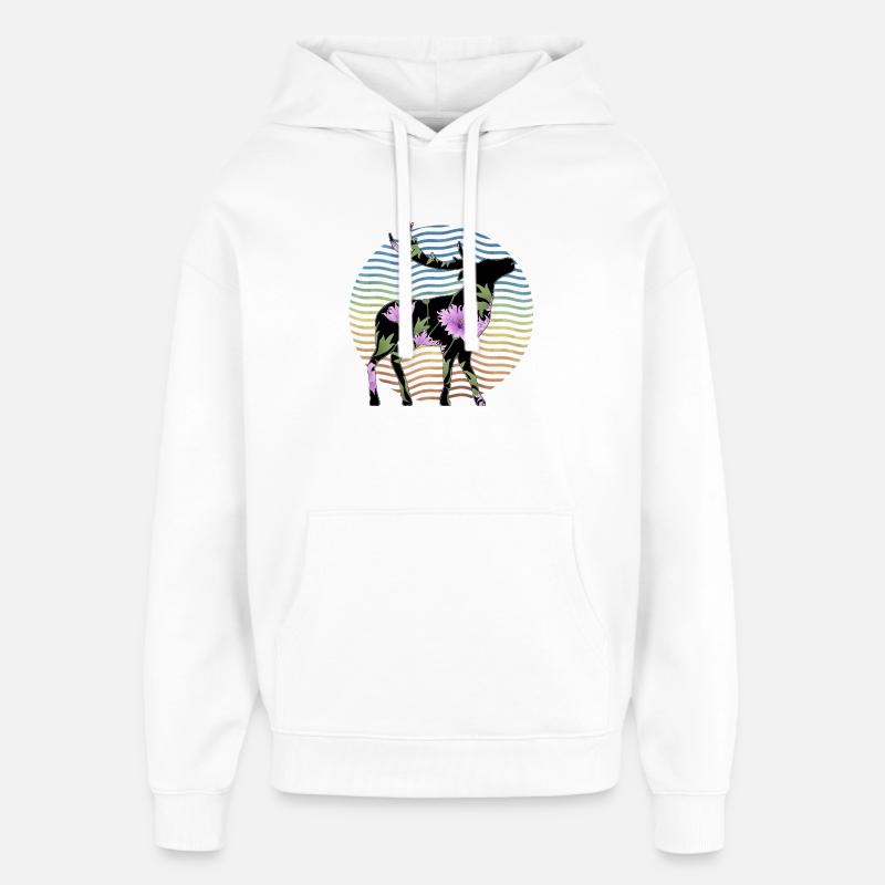 Cerf - Sweat à capuche unisexe Stanley/Stella Oversized - blanc