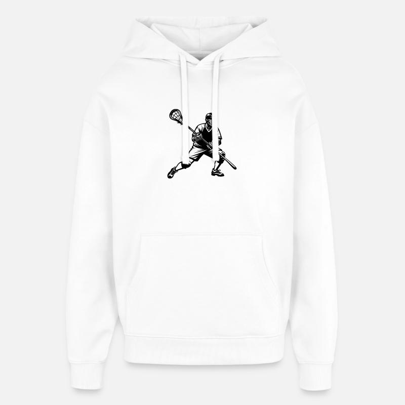 Joueur de crosse - Sweat à capuche unisexe Stanley/Stella Oversized - blanc