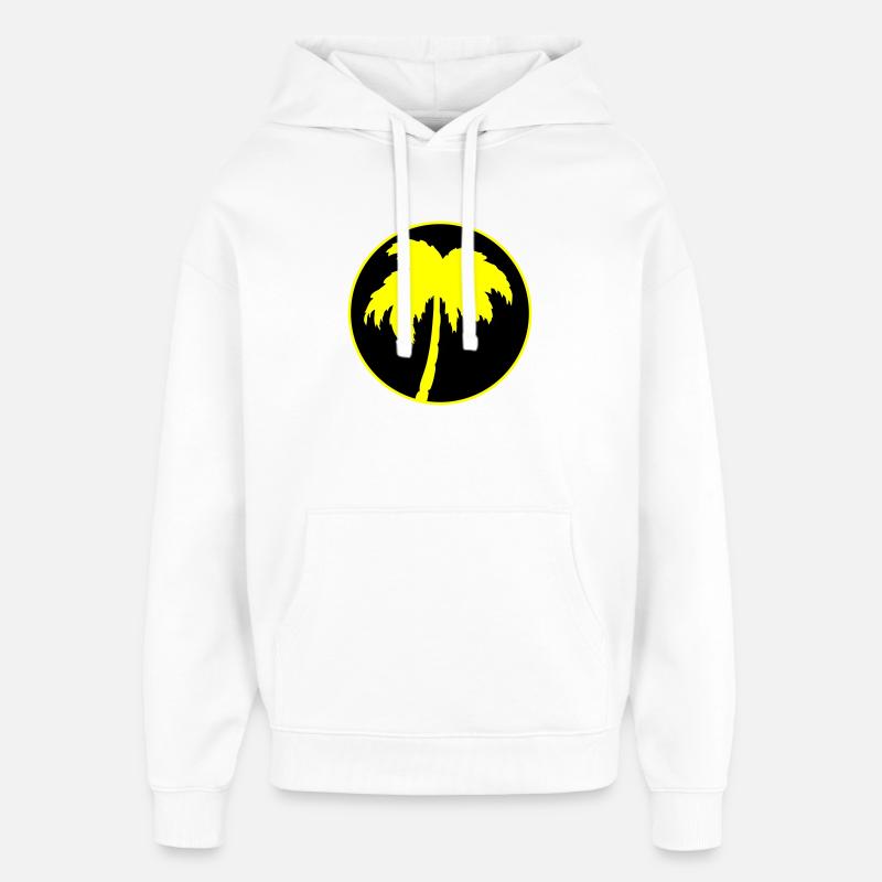 Palmiers - Sweat à capuche unisexe Stanley/Stella Oversized - blanc