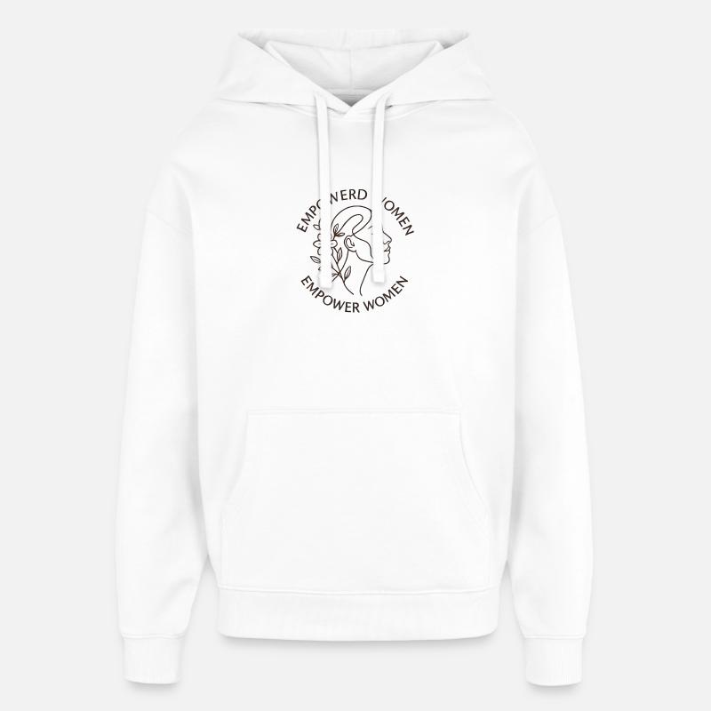 Logo du tour féminin fort - Sweat à capuche unisexe Stanley/Stella Oversized - blanc