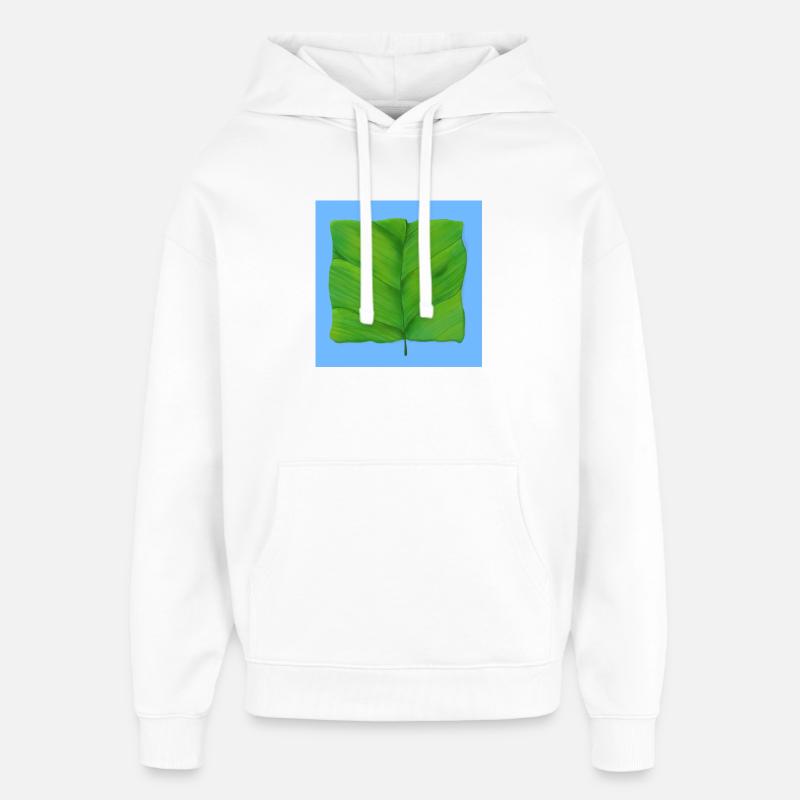 La Feuille carrée - Sweat à capuche unisexe Stanley/Stella Oversized - blanc