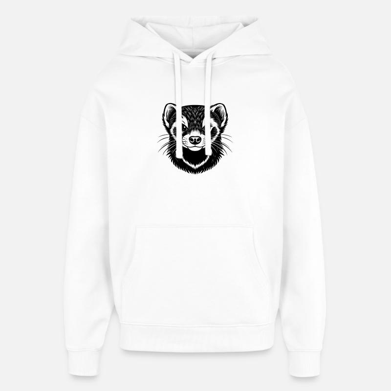 Furet - Sweat à capuche unisexe Stanley/Stella Oversized - blanc