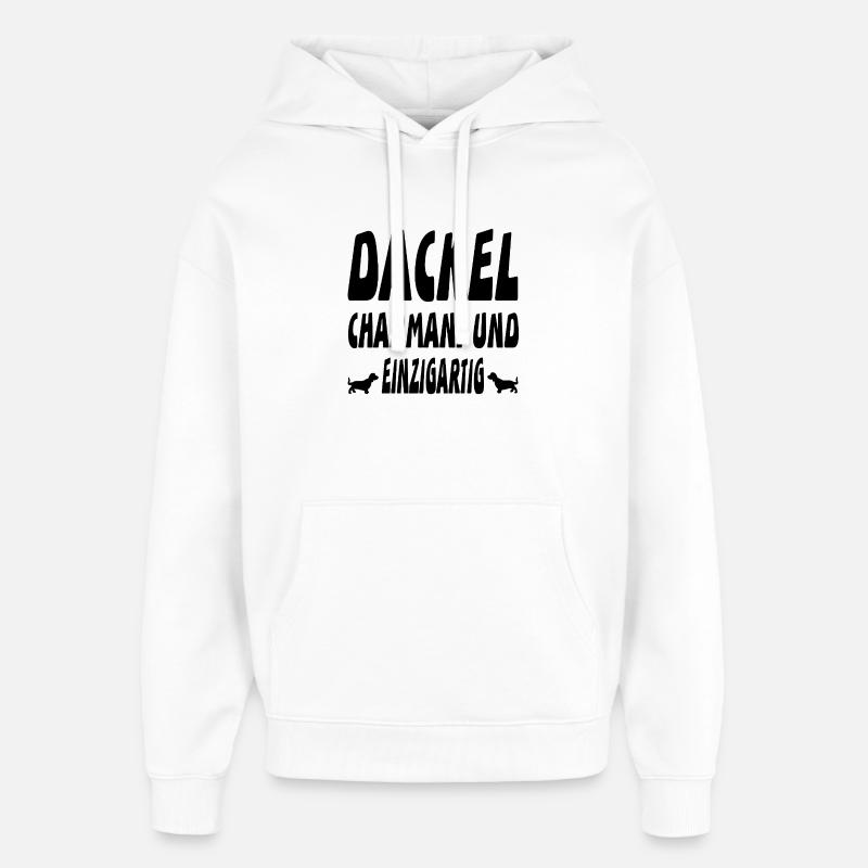 Teckel - Sweat à capuche unisexe Stanley/Stella Oversized - blanc