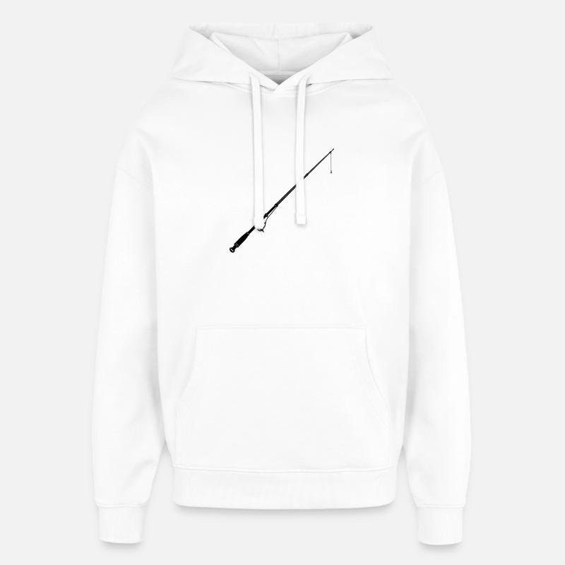 Canne à pêche - Sweat à capuche unisexe Stanley/Stella Oversized - blanc