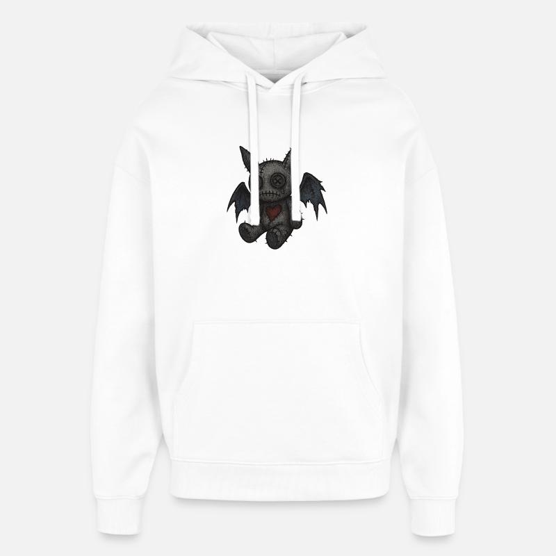 Gestepptes Monster mit Flügeln - Oversized Unisex Hoodie von Stanley/Stella - Weiß