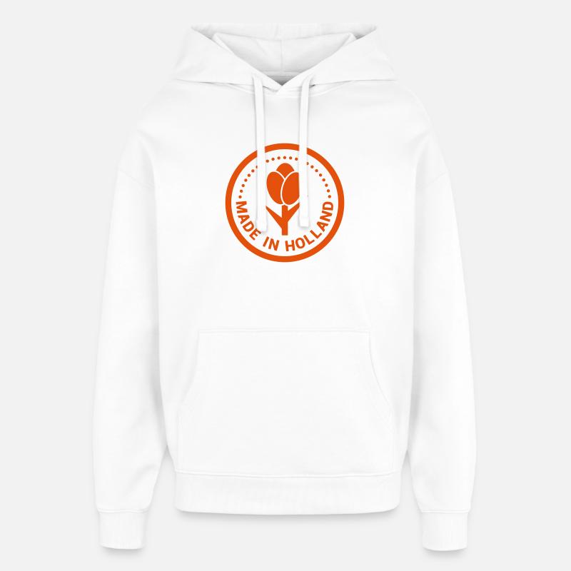Fabriqué aux Pays-Bas - Sweat à capuche unisexe Stanley/Stella Oversized - blanc