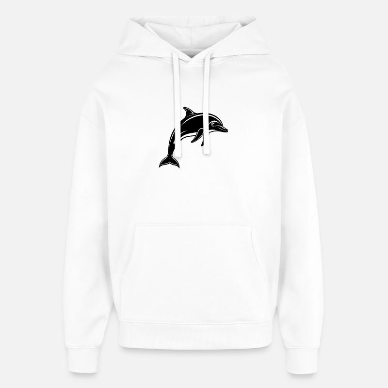 Dauphin - Sweat à capuche unisexe Stanley/Stella Oversized - blanc