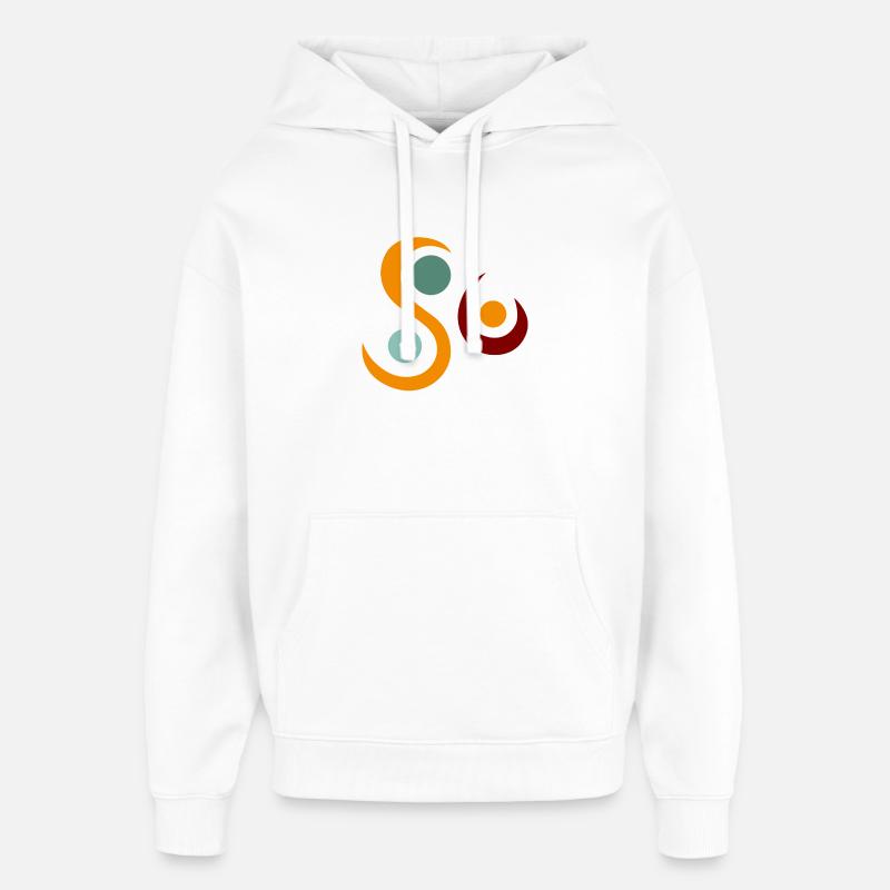 Yoga design_5 - Sweat à capuche unisexe Stanley/Stella Oversized - blanc