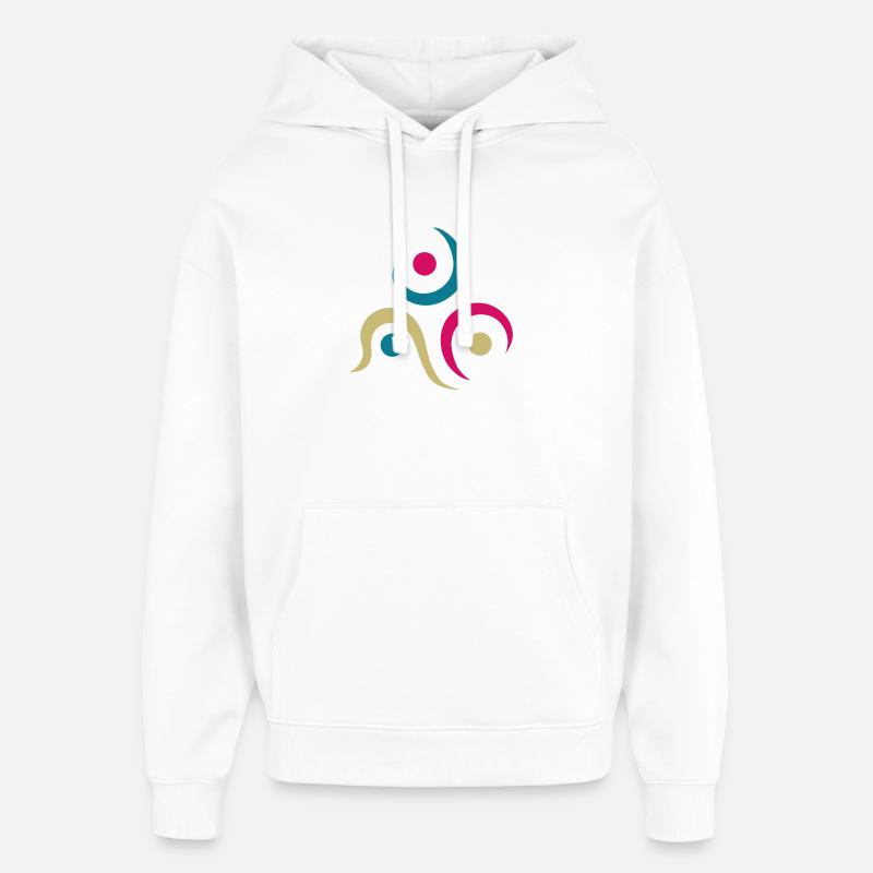 Yoga design_9 - Sweat à capuche unisexe Stanley/Stella Oversized - blanc