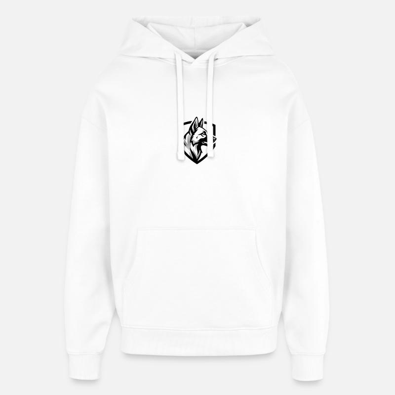 Sécurité des armoiries Shepherd - Sweat à capuche unisexe Stanley/Stella Oversized - blanc