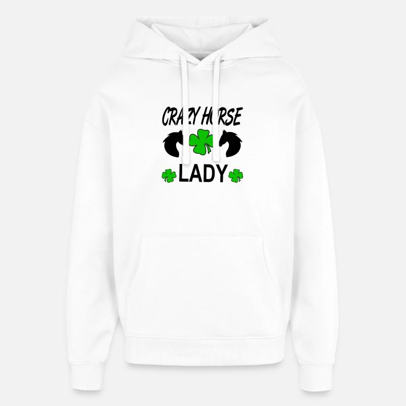 Chevaux - Sweat à capuche unisexe Stanley/Stella Oversized - blanc