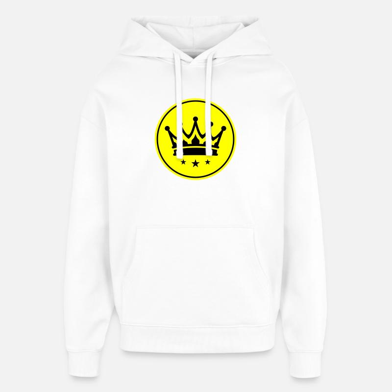 Symbole de la couronne - Sweat à capuche unisexe Stanley/Stella Oversized - blanc