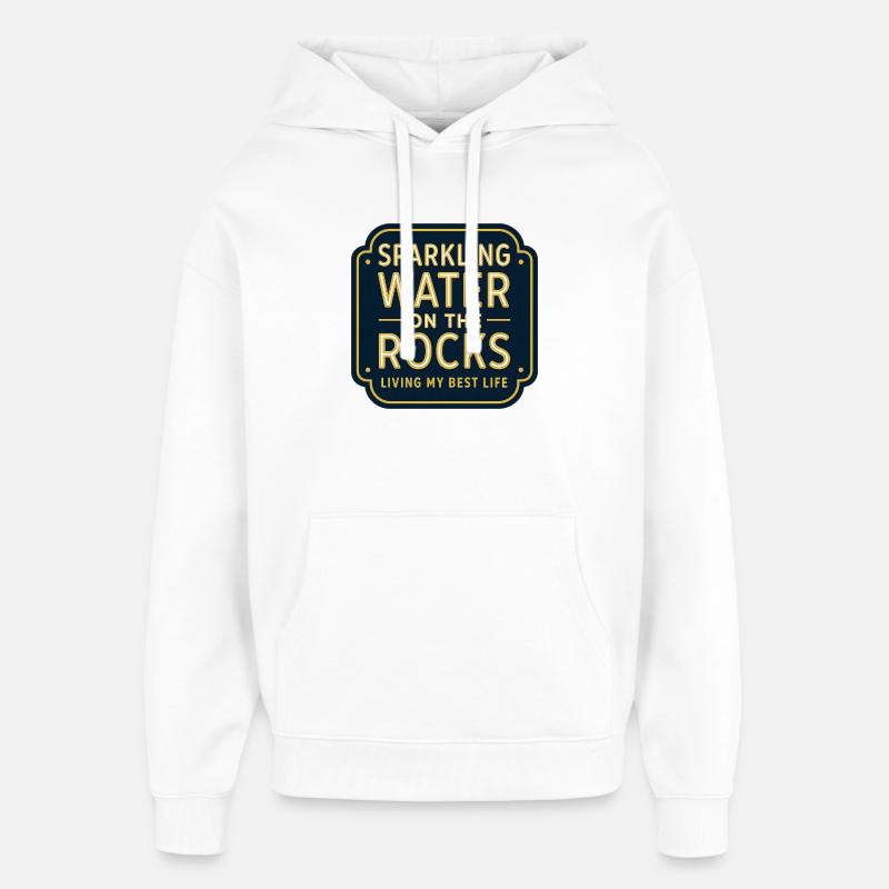 Sparklendes Wasser auf Felsen Neon - Oversized Unisex Hoodie von Stanley/Stella - Weiß