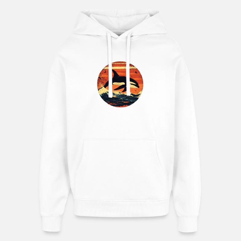 Orca - Oversized Unisex Hoodie von Stanley/Stella - Weiß
