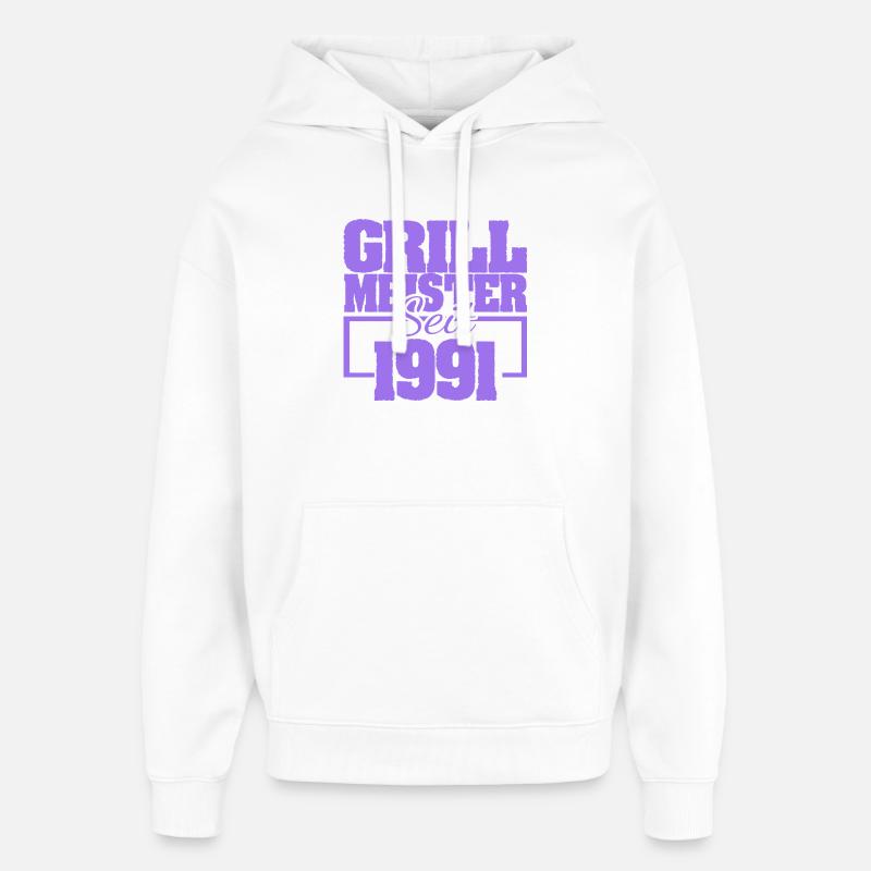 Couverts de gril 1991 - Sweat à capuche unisexe Stanley/Stella Oversized - blanc
