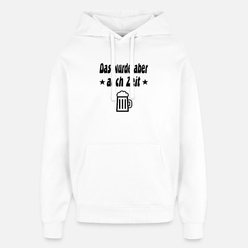 Bier - Oversized Unisex Hoodie von Stanley/Stella - Weiß