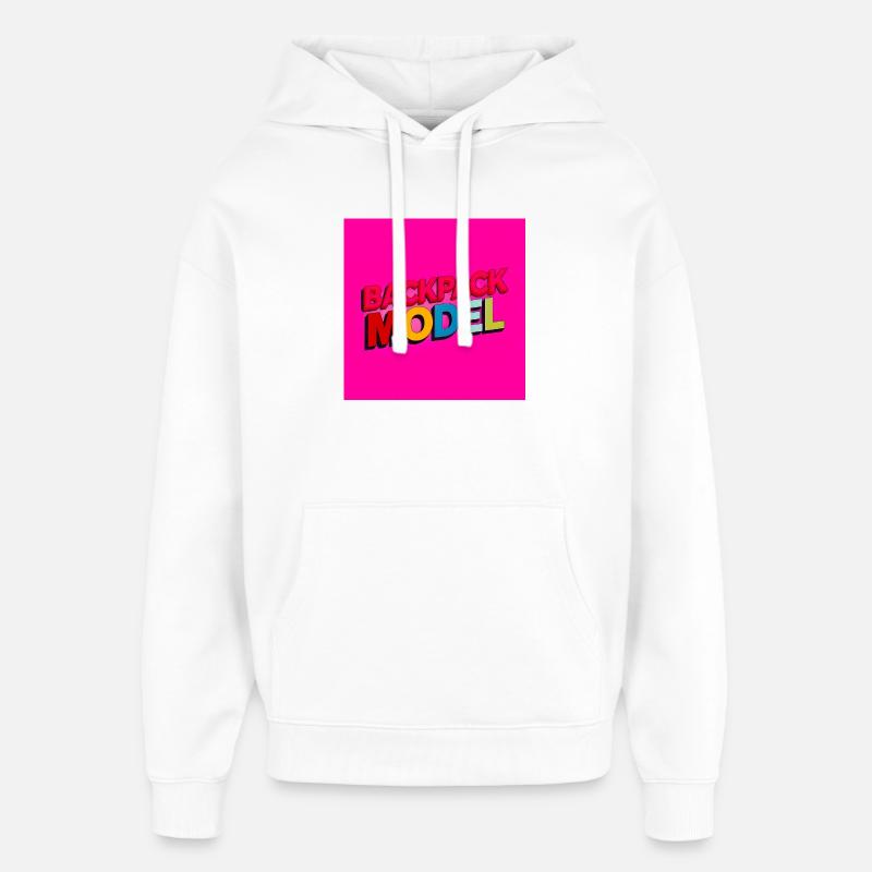 Rucksackmodell Neon-Text - Oversized Unisex Hoodie von Stanley/Stella - Weiß