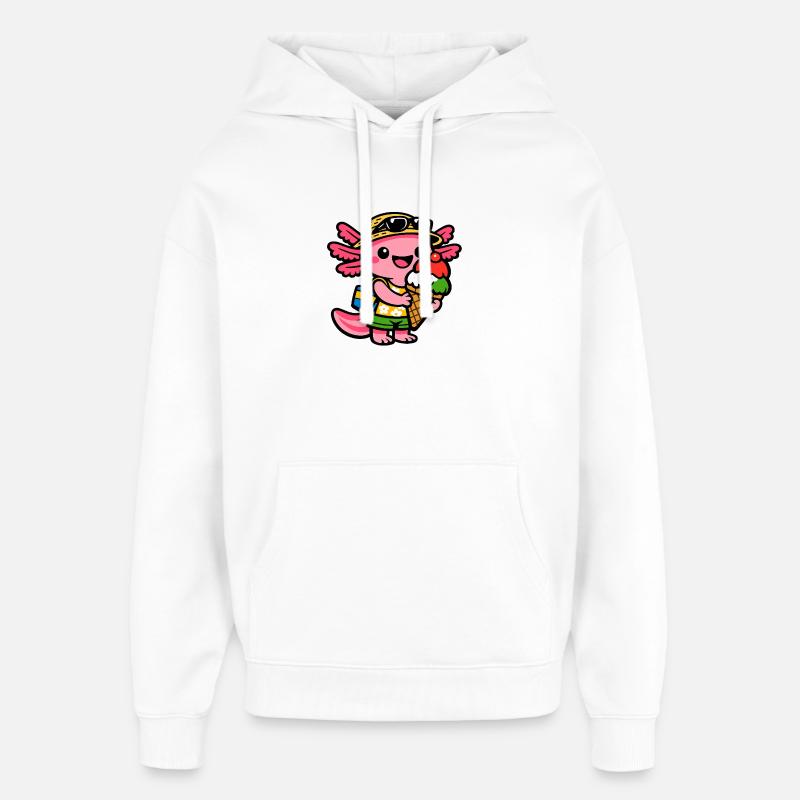 Axolotl - Sweat à capuche unisexe Stanley/Stella Oversized - blanc