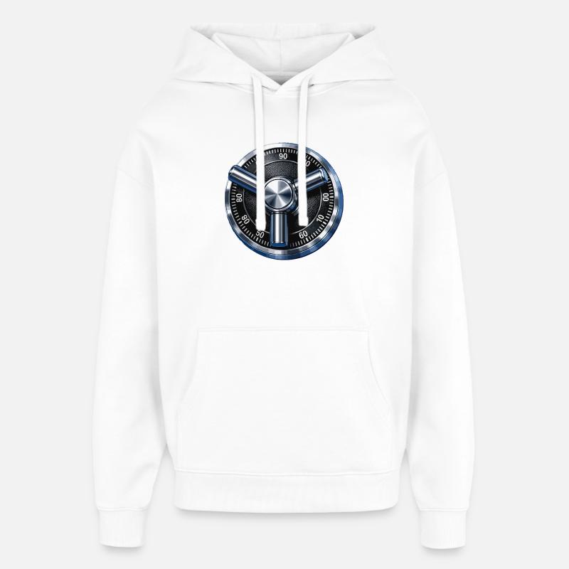 Conception de cadran sécurisé de sécurité - Sweat à capuche unisexe Stanley/Stella Oversized - blanc