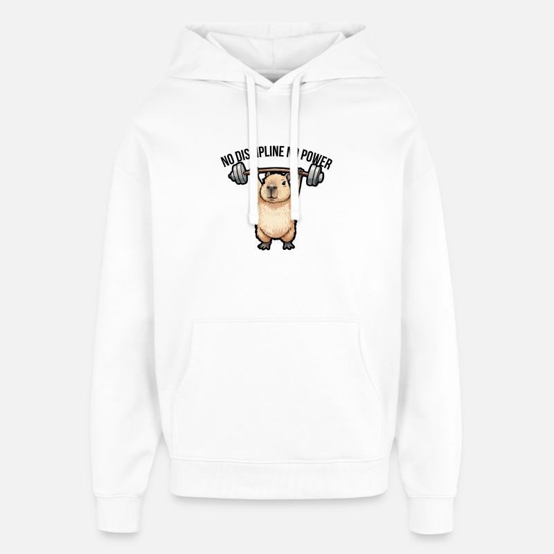 Gymnase de Capybara Design drôle d’animaux - Sweat à capuche unisexe Stanley/Stella Oversized - blanc