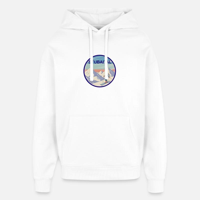 Vallée de Stubai - Sweat à capuche unisexe Stanley/Stella Oversized - blanc