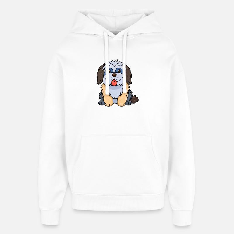 Kunterbunter Zottelhund (bande dessinée) - Sweat à capuche unisexe Stanley/Stella Oversized - blanc
