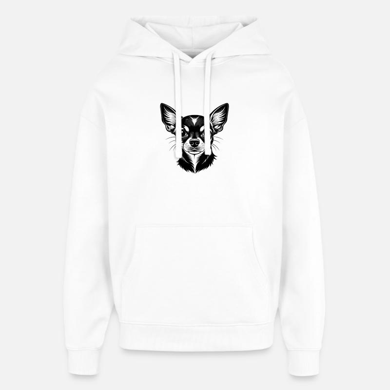 Chihuahua - Sweat à capuche unisexe Stanley/Stella Oversized - blanc