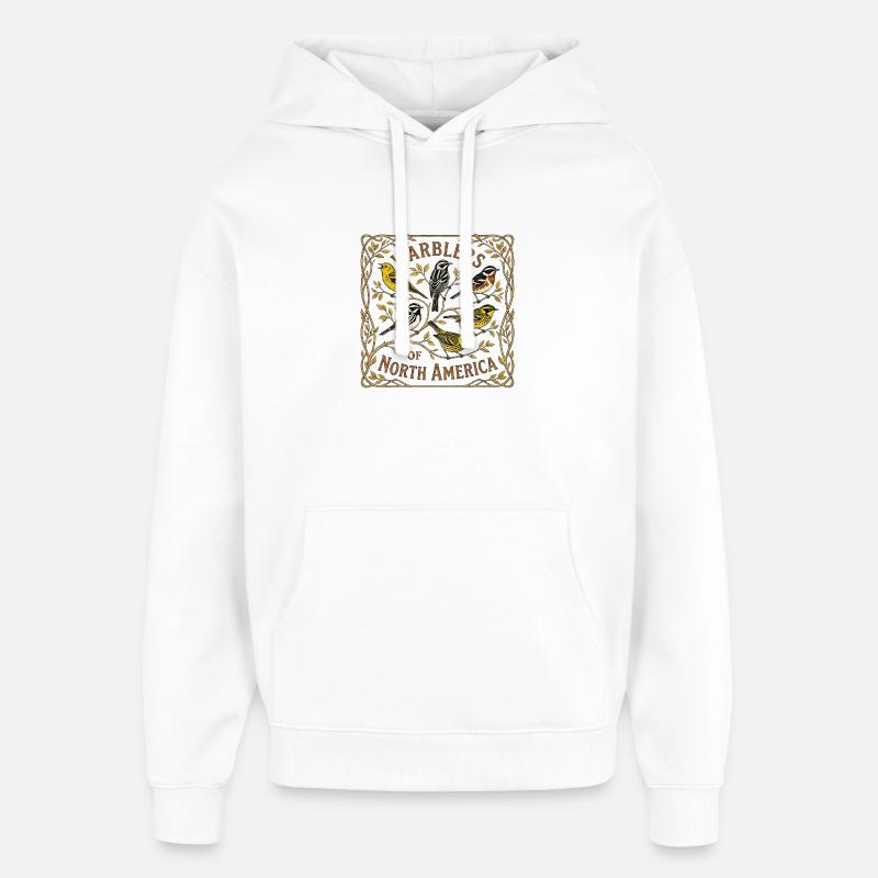 oiseaux - Sweat à capuche unisexe Stanley/Stella Oversized - blanc
