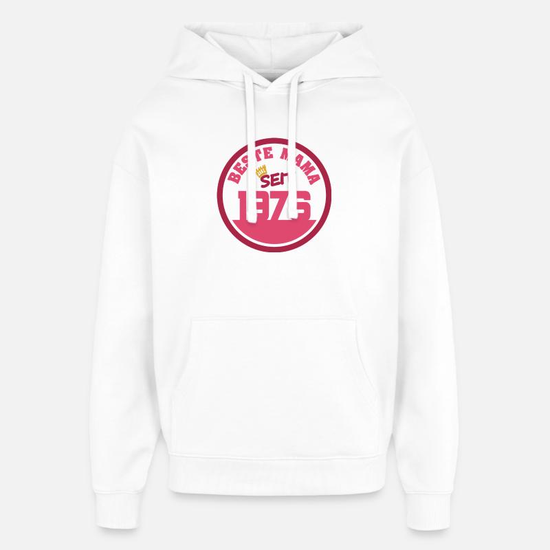 Mutti 1976 - Sweat à capuche unisexe Stanley/Stella Oversized - blanc