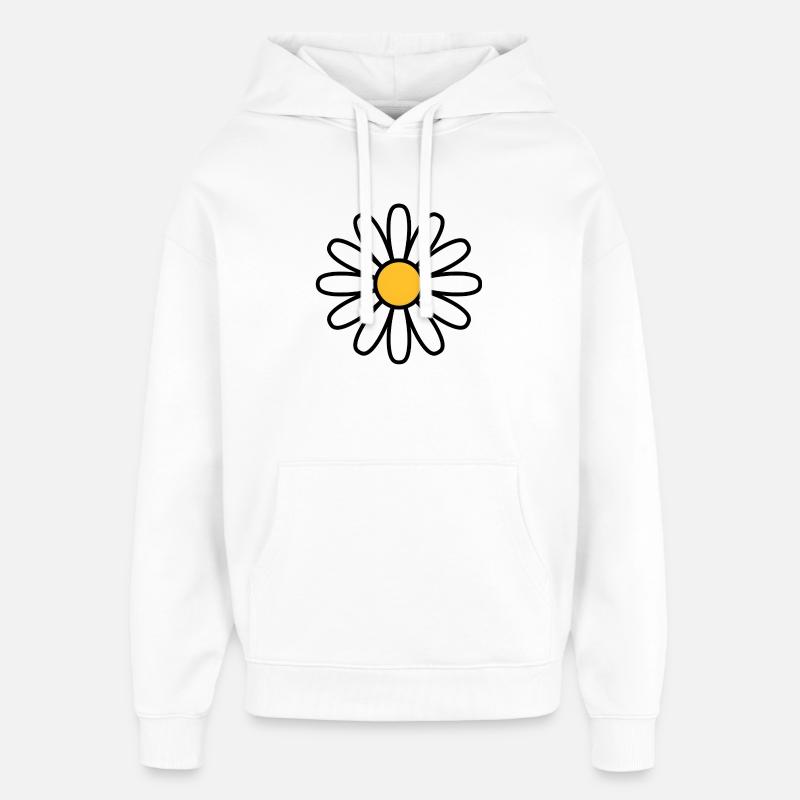 Gänseblümchen - Oversized Unisex Hoodie von Stanley/Stella - Weiß