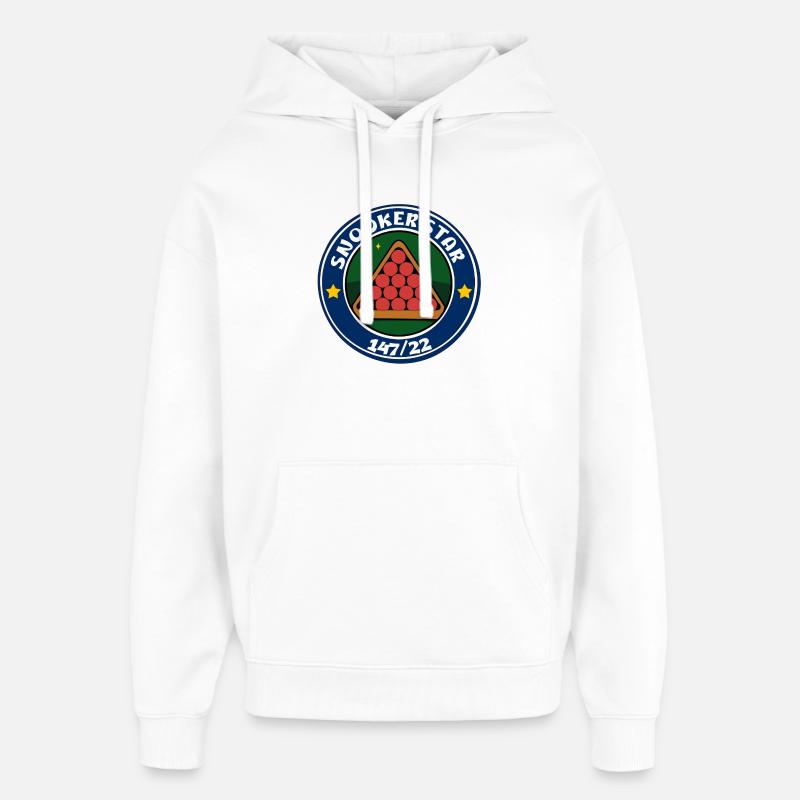 Triangle Snookerstar 147/22 - Sweat à capuche unisexe Stanley/Stella Oversized - blanc