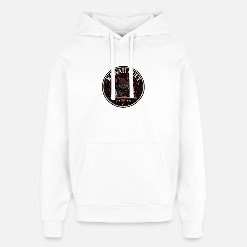 Hell_Cat - Sweat à capuche unisexe Stanley/Stella Oversized - blanc