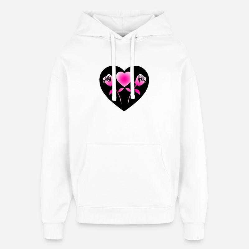 Roses - Sweat à capuche unisexe Stanley/Stella Oversized - blanc