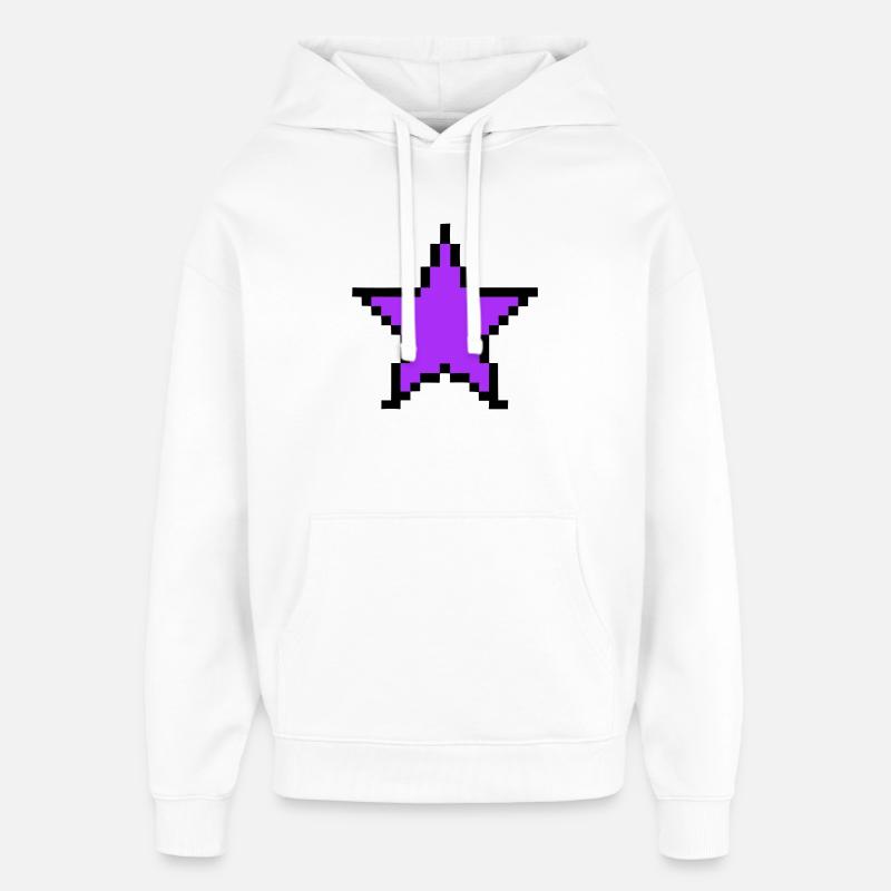 Pixel Stern 8-Bit Power Up - Oversized Unisex Hoodie von Stanley/Stella - Weiß