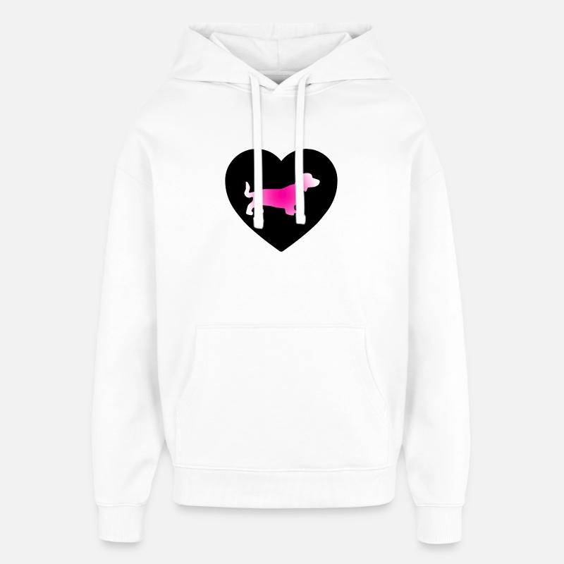 Teckel - Sweat à capuche unisexe Stanley/Stella Oversized - blanc