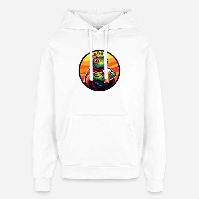 Chameleon Beer Funny - Oversized Unisex Hoodie by Stanley/Stella - white