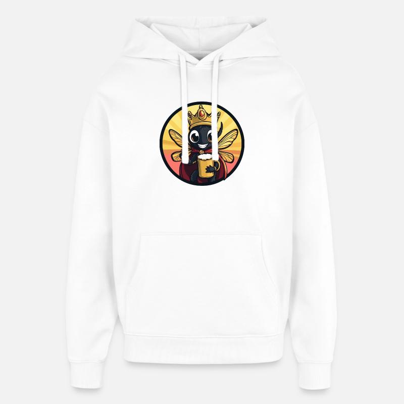 Bière libellule, drôle - Sweat à capuche unisexe Stanley/Stella Oversized - blanc