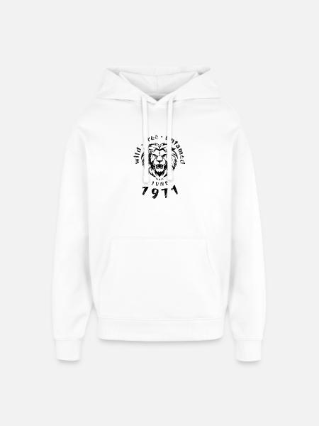 Wild, free & untamed since 06/1971 - Oversized Unisex Hoodie by Stanley/Stella - white