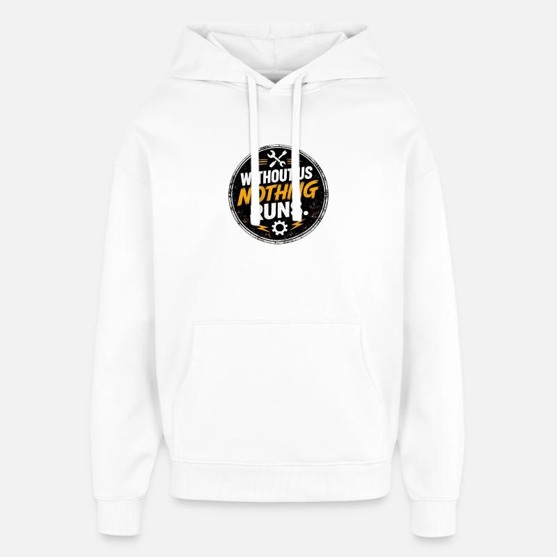 Sans nous, rien ne s’écoule - Sweat à capuche unisexe Stanley/Stella Oversized - blanc