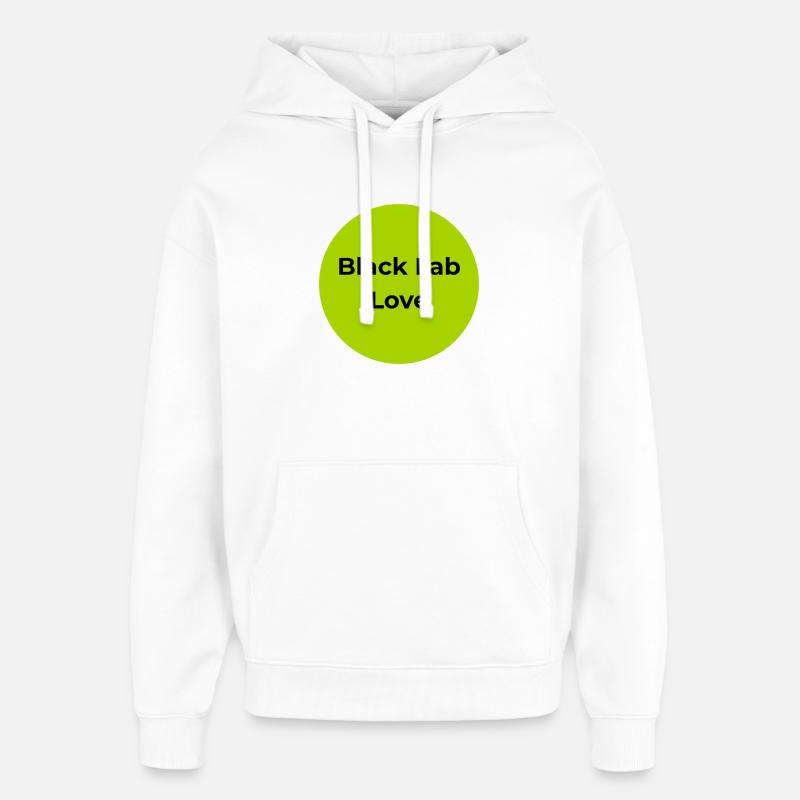 Thé d’amour de labrador noir - Sweat à capuche unisexe Stanley/Stella Oversized - blanc