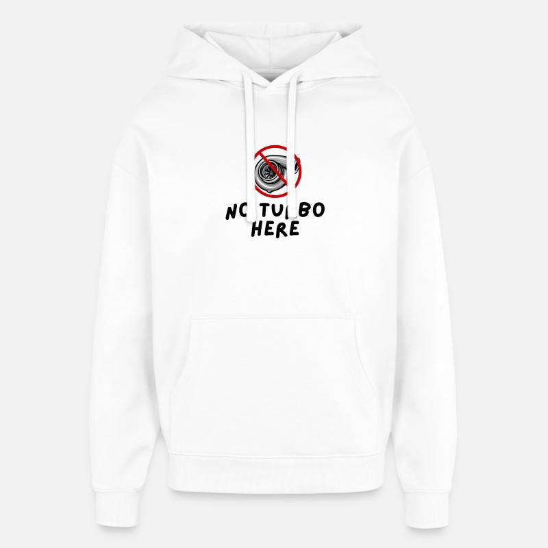 JDM sticker - no turbo here - Sweat à capuche unisexe Stanley/Stella Oversized - blanc
