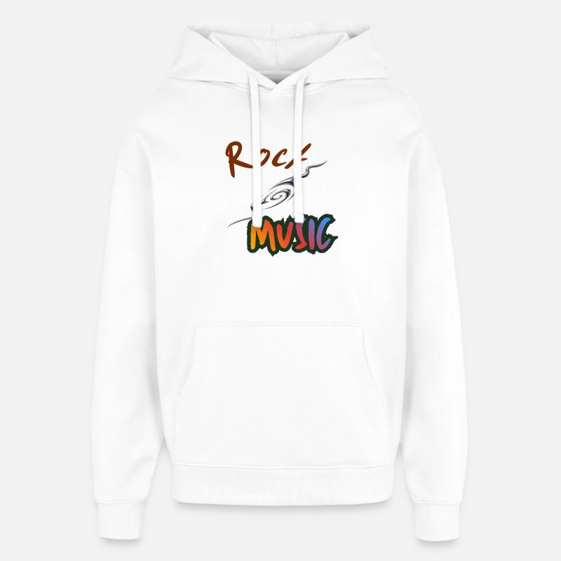 Musique rock - Sweat à capuche unisexe Stanley/Stella Oversized - blanc
