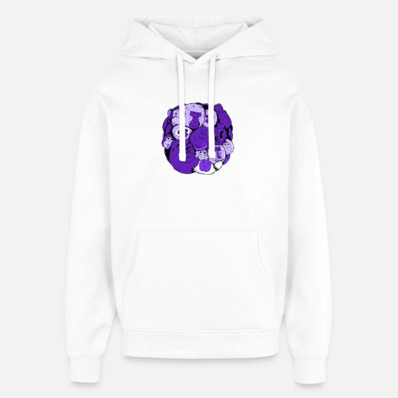Monkey Ball - Sweat à capuche unisexe Stanley/Stella Oversized - blanc